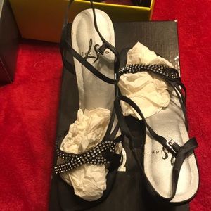 Life stride Black Strap Shoe